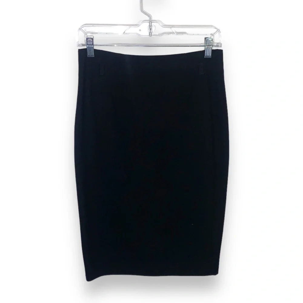 Amanda + Chelsea Black Pencil Skirt Size 4 Workwear Professional Stretch Career